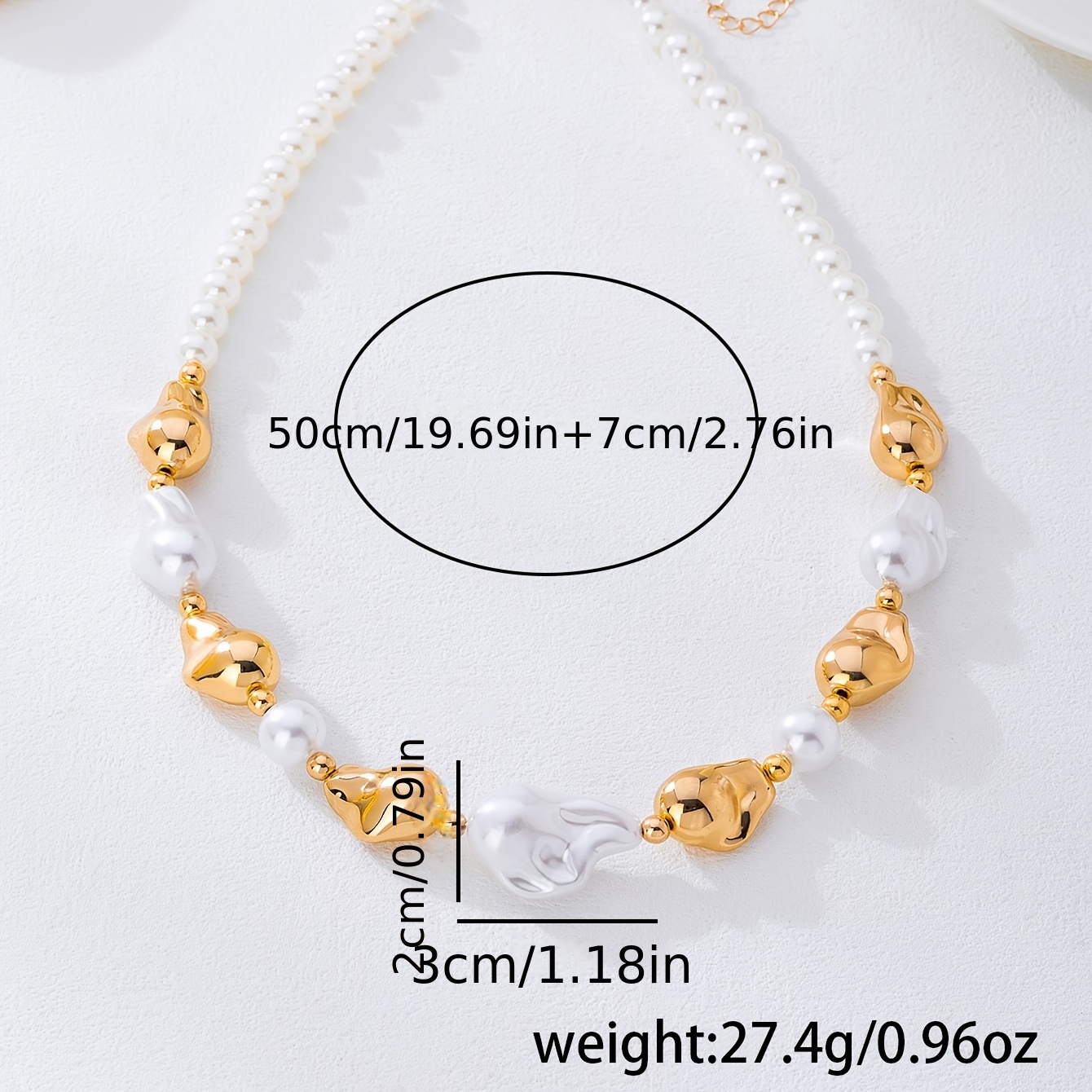 Women's Elegant Irregular Beaded Necklace for Daily Wear